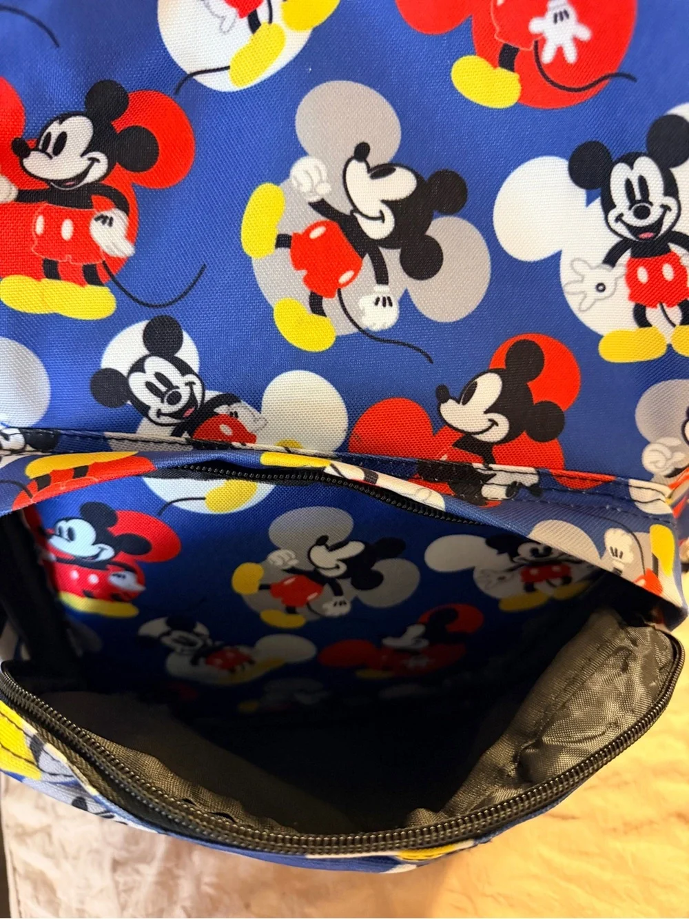 Loungefly Mickey Mouse Blue, Red & Yellow Backpack